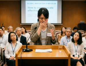 人前で英語話せない