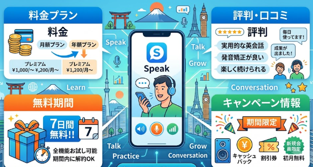 speakアプリ　料金