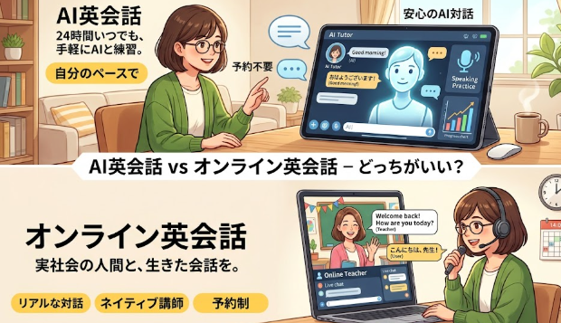 AI英会話とオンライン英会話はどっちがいい